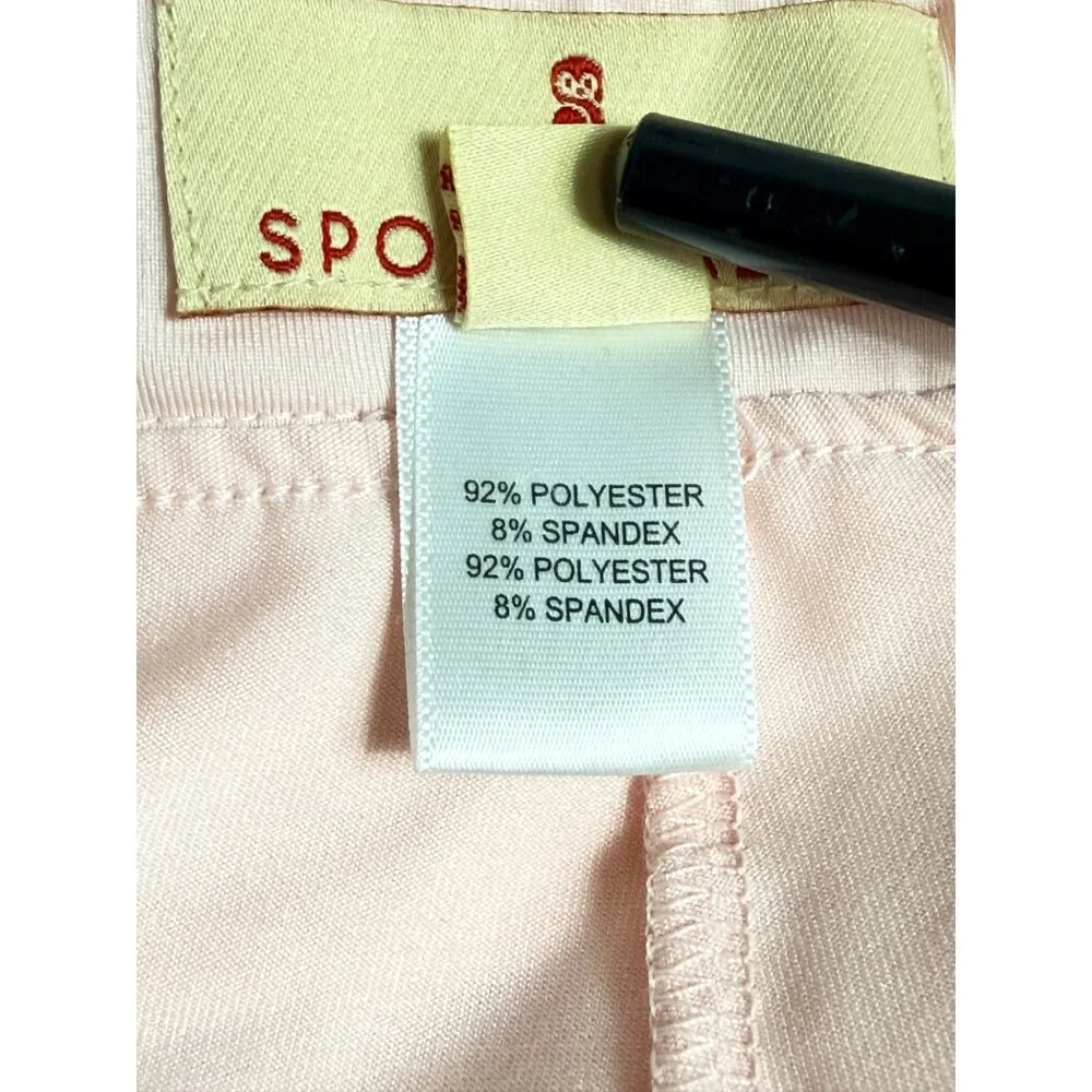 Sport Haley Skort Womens L Pink Gray Stretch Side Stripe Performance Activewear